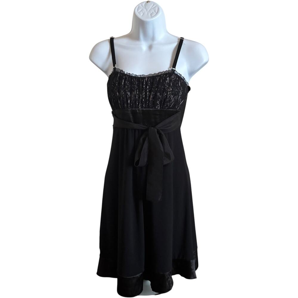Taboo S/CHICO Y2K Lace Dress Black A-Line